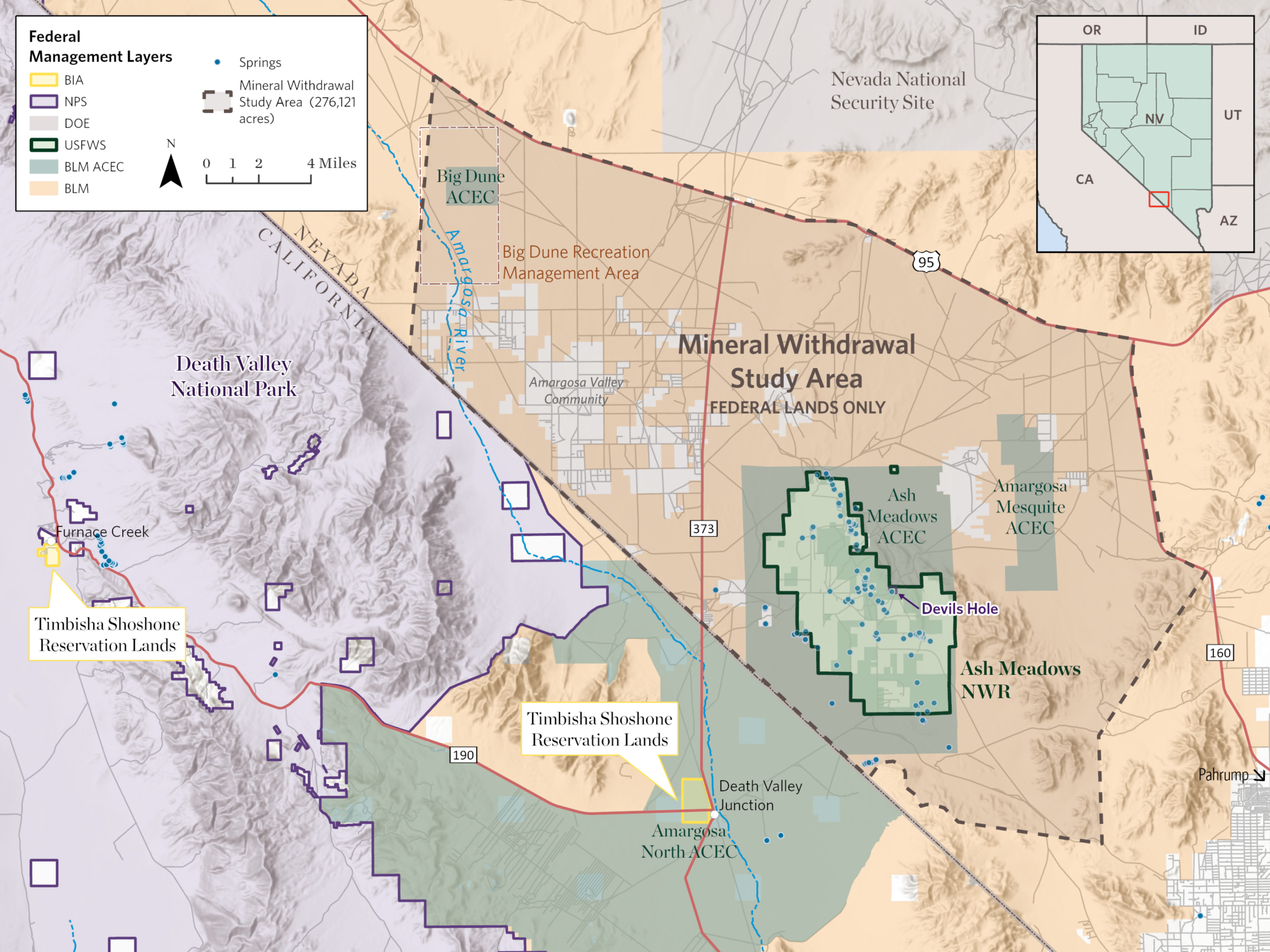 Local Communities and Tribal Members Secure Mineral Withdrawal to Protect Ash Meadows and Amargosa Valley