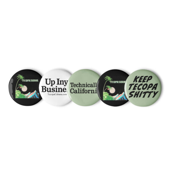 Set of pin buttons
