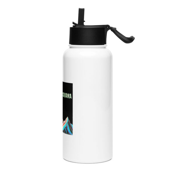 Stainless steel water bottle with a straw lid - Image 2