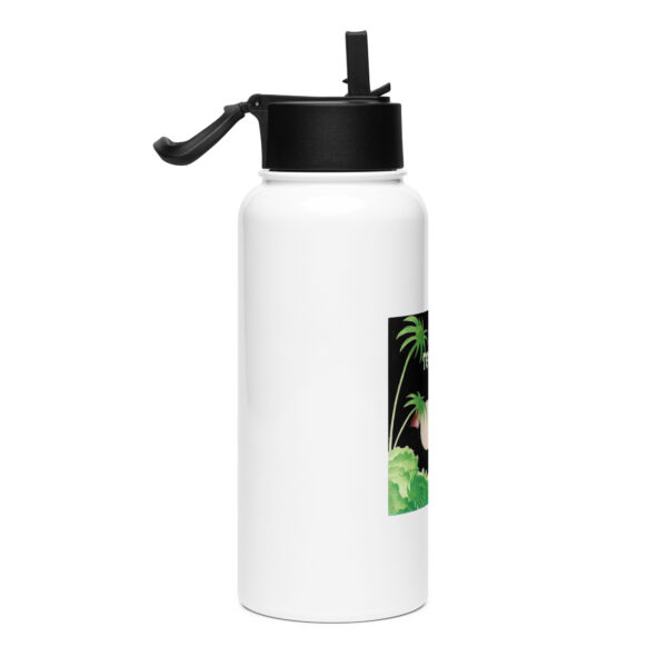 Stainless steel water bottle with a straw lid - Image 3